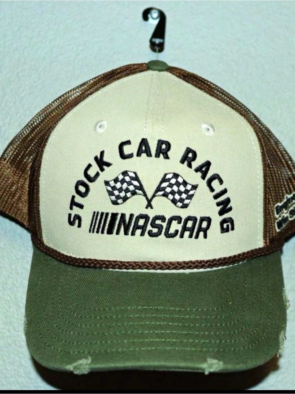 Nascar Olive Green/Tan/Brown Trucker Hat